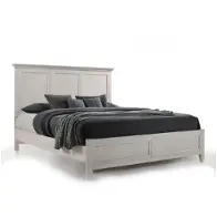 Sm-br-8865qs-rwh Intercon Furniture San Mateo - Rustic White Bedroom Furniture Bed