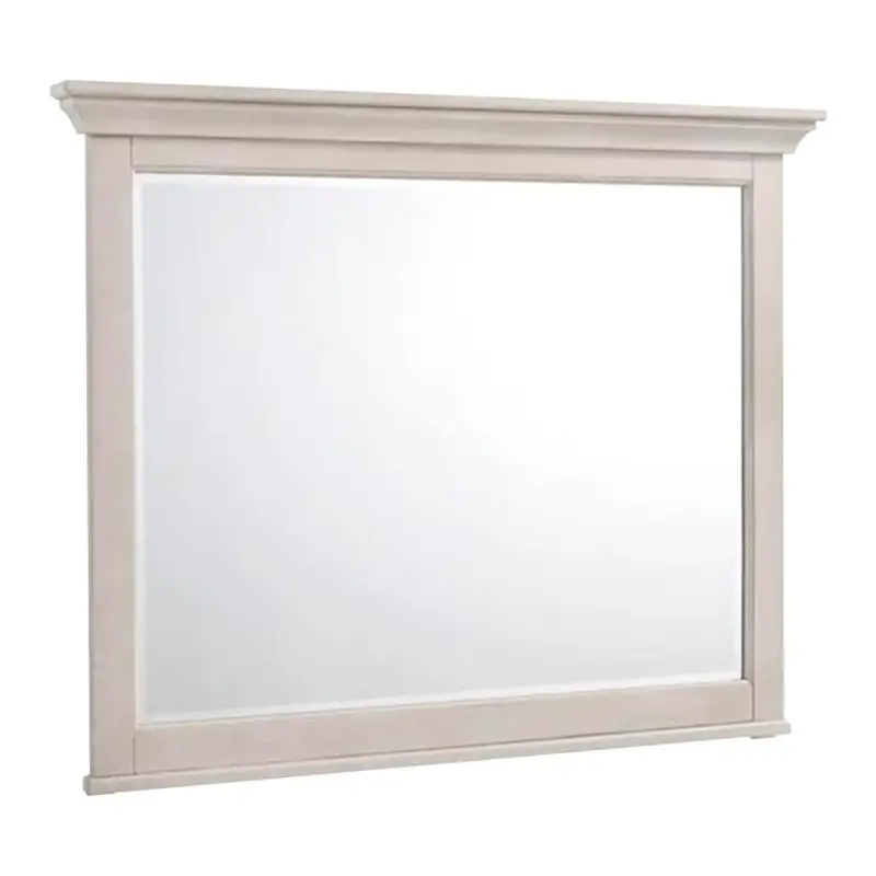 Sm-br-8891-rwh-c Intercon Furniture San Mateo - Rustic White Bedroom Furniture Mirror