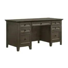 Sm-ho-6230ed-gry-c Intercon Furniture San Mateo - Gray Home Office Furniture Desk