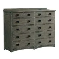 Op-br-5812-pew-c Intercon Furniture Oak Park - Pewter Bedroom Furniture Dresser