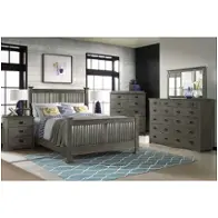Op-br-5825q-pew-hb Intercon Furniture Oak Park - Pewter Bedroom Furniture Bed