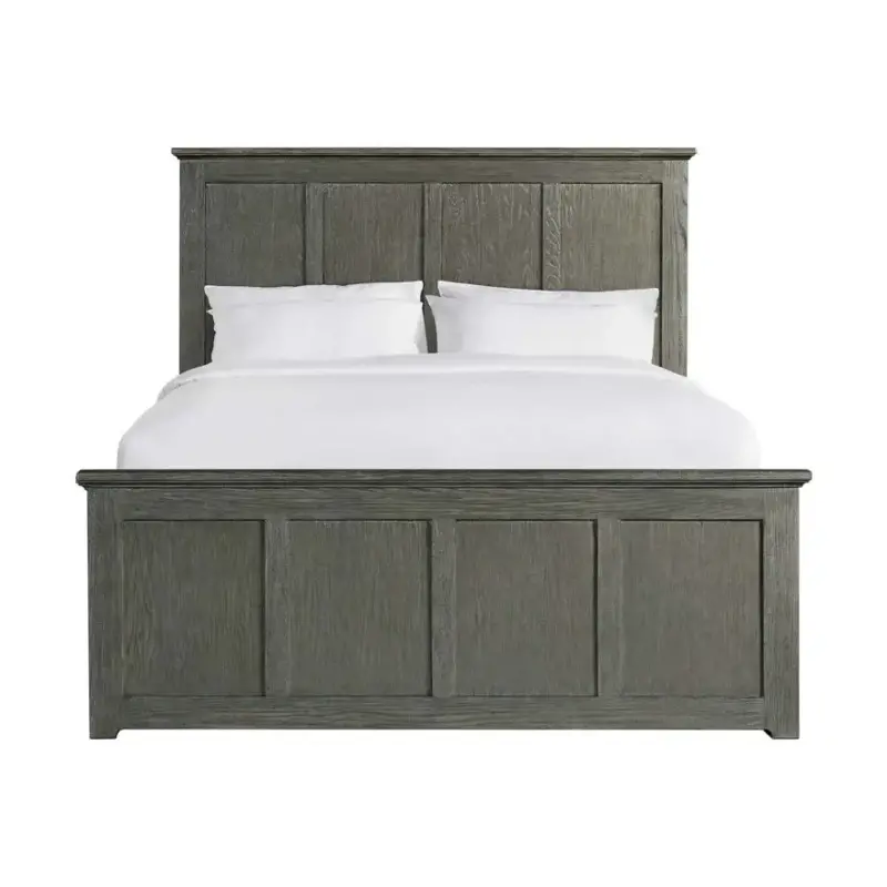 Op-br-5850ks-pew-hb Intercon Furniture Oak Park - Pewter Bedroom Furniture Bed