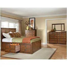 Op-br-5853cs-mis Intercon Furniture Oak Park - Mission Bedroom Furniture Bed