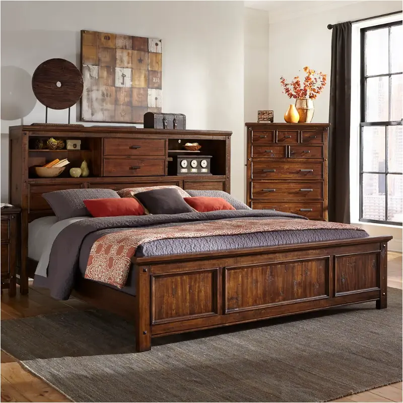 Wk-br-6190bq-vac-hb Intercon Furniture Wolf Creek Bedroom Furniture Bed