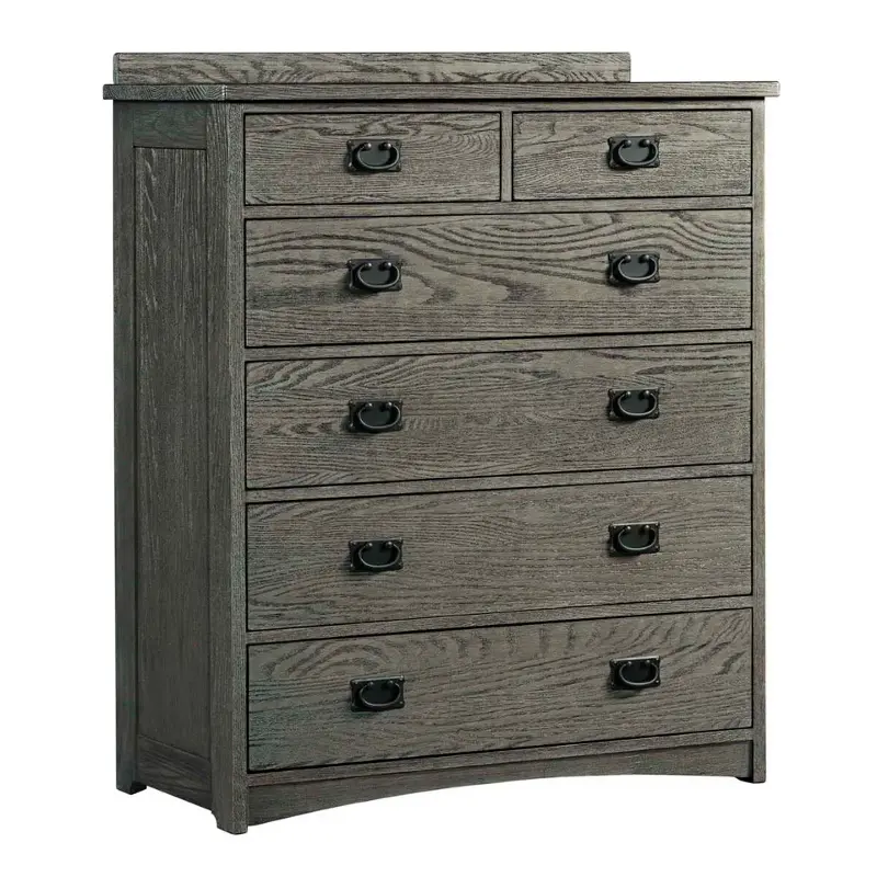Op-br-n5806-pew-c Intercon Furniture Oak Park - Pewter Bedroom Furniture Chest