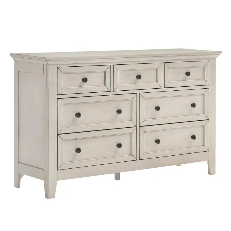 Sm-br-n4307-rwh-c Intercon Furniture San Mateo - Rustic White Bedroom Furniture Dresser