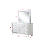 Sterling-m-wht Galaxy Home Furnishings Sterling Mirror