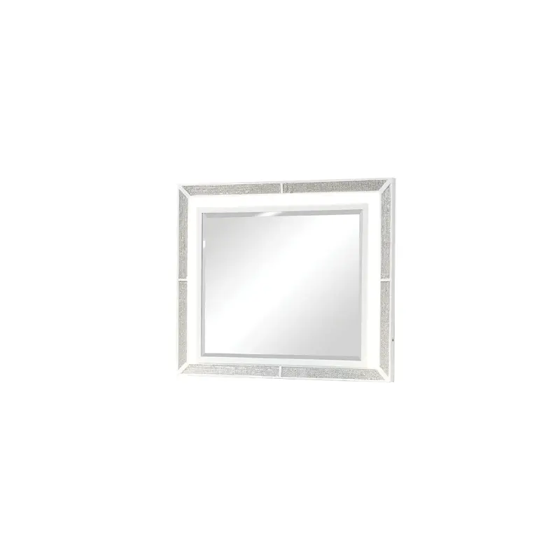 Crystal-m-wht Galaxy Home Furnishings Crystal Mirror