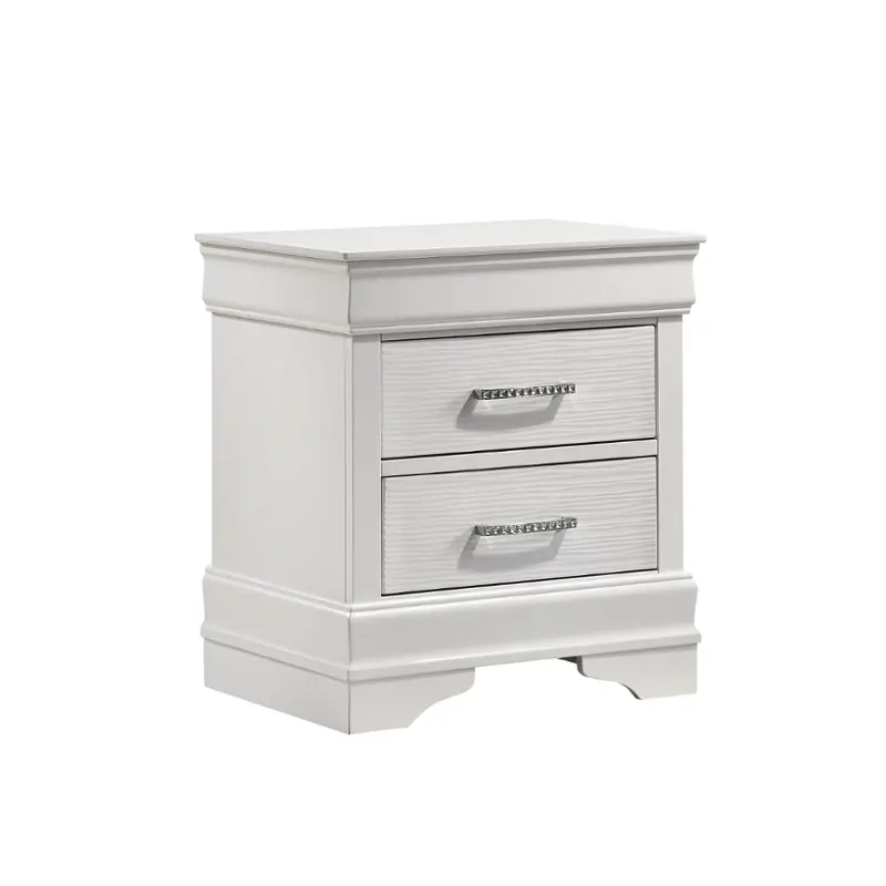 Brooklyn-ns-wht Galaxy Home Furnishings Brooklyn Nightstand