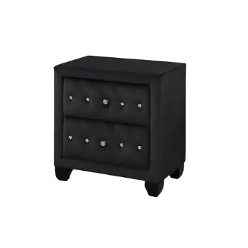 Sophia-ns-blk Galaxy Home Furnishings Sophia Nightstand