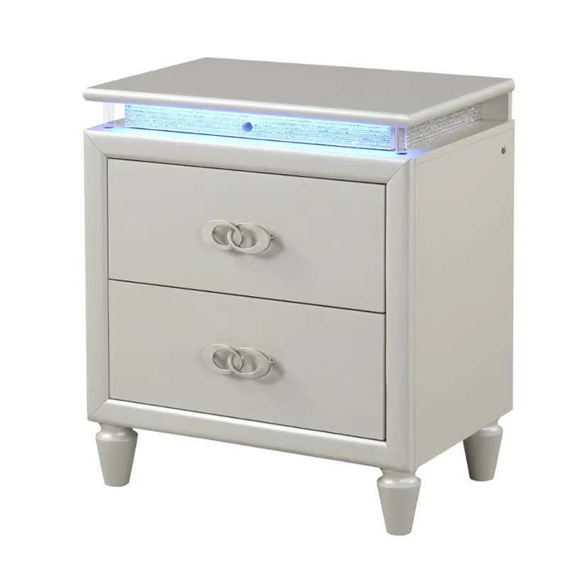 Passion-ns-mlk-wht Galaxy Home Furnishings Passion Nightstand