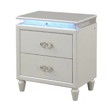 Passion-ns-mlk-wht Galaxy Home Furnishings Passion Nightstand
