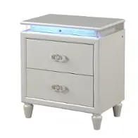 Passion-ns-mlk-wht Galaxy Home Furnishings Passion Nightstand