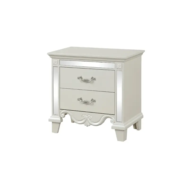 Milan-ns-wht Galaxy Home Furnishings Milan Nightstand