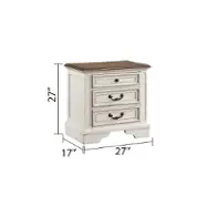 Noble-ns-ant-wht Galaxy Home Furnishings Noble Nightstand