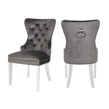Erica-ch-drgry-ss Galaxy Home Furnishings Erica Dining Chair