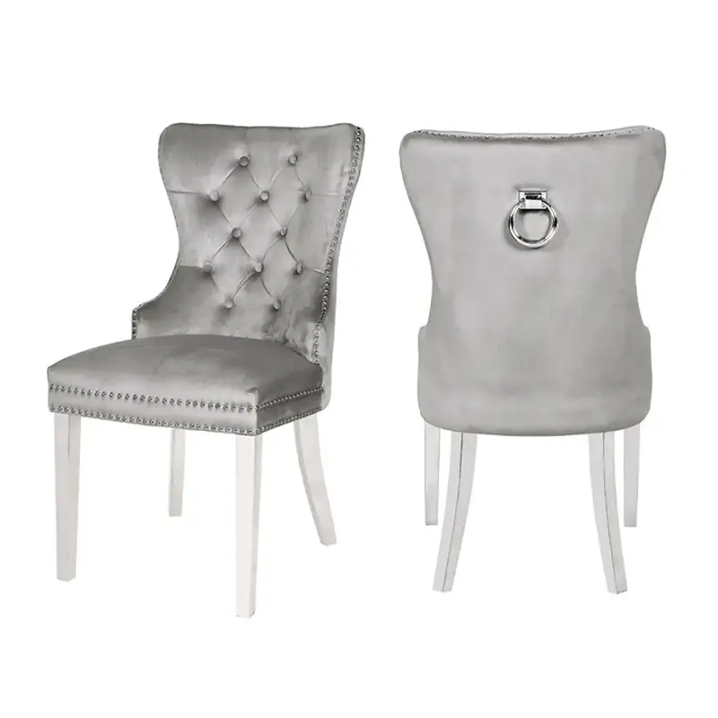 Erica-ch-ltgry-ss Galaxy Home Furnishings Erica Dining Chair
