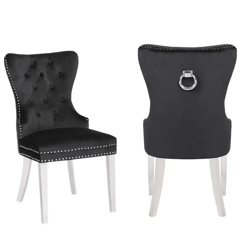 Erica-ch-blk-ss Galaxy Home Furnishings Erica Dining Chair