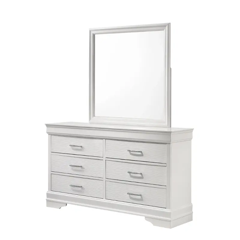 Brooklyn-d-wht Galaxy Home Furnishings Brooklyn Dresser
