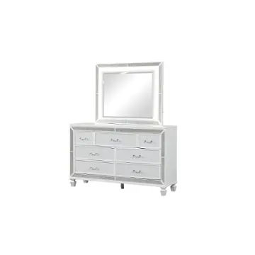 Crystal-d-wht Galaxy Home Furnishings Crystal Dresser