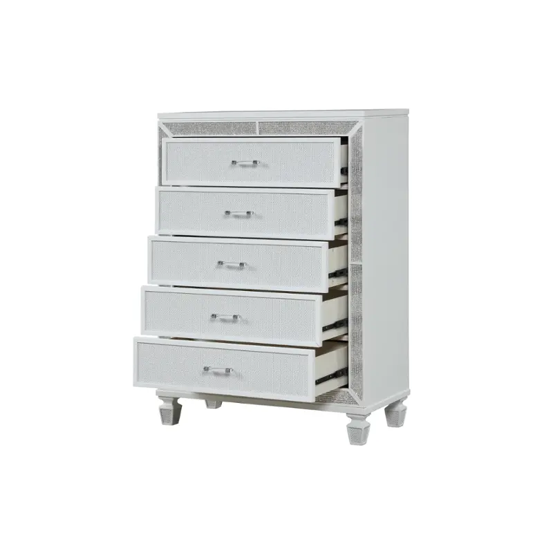 Crystal-ch-wht Galaxy Home Furnishings Crystal Chest
