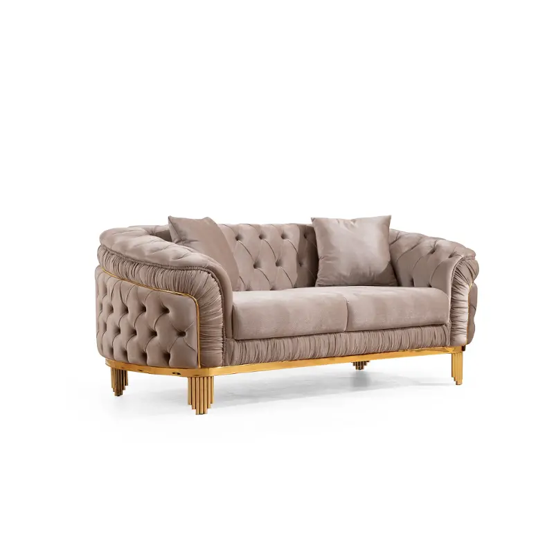 Vanessa-ls-taupe Galaxy Home Furnishings Vanessa Loveseat