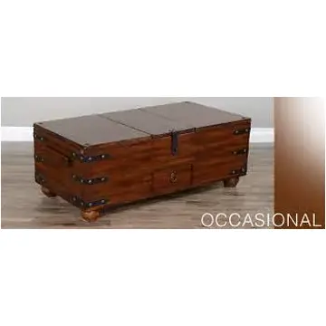 Sunny Designs Santa Fe 2 3166DC2-C Traditional Trunk Coffee Table with  Storage, Suburban Furniture
