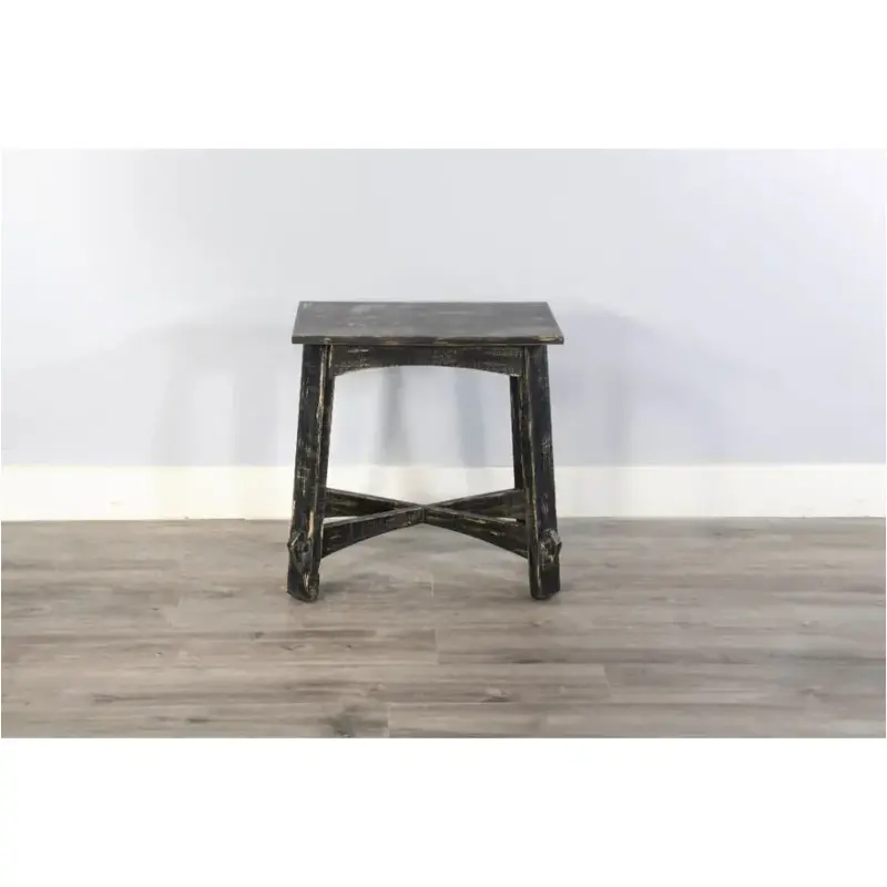 3172bs-cs Sunny Designs Black Sand Living Room Furniture End Table