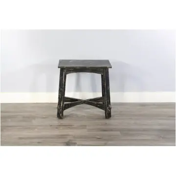 3172bs-cs Sunny Designs Black Sand Living Room Furniture End Table