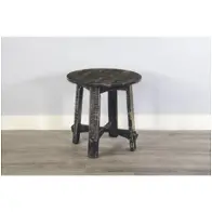 3172bs-e Sunny Designs Black Sand Living Room Furniture End Table