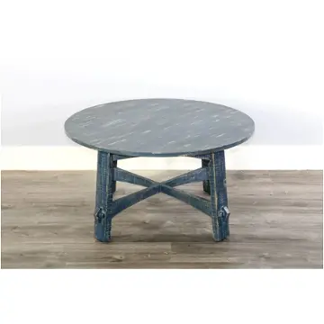 3172ob-c Sunny Designs Ocean Blue Living Room Furniture Cocktail Table