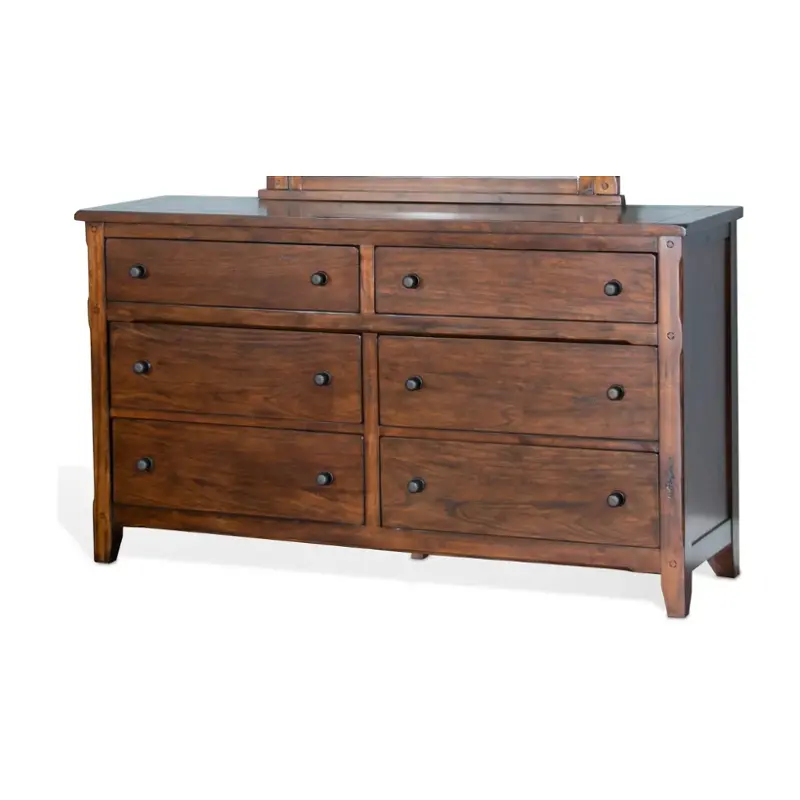 sunny designs dresser Sunny Designs Sedona 64" Petite Traditional Wood Dresser in Rustic Oak