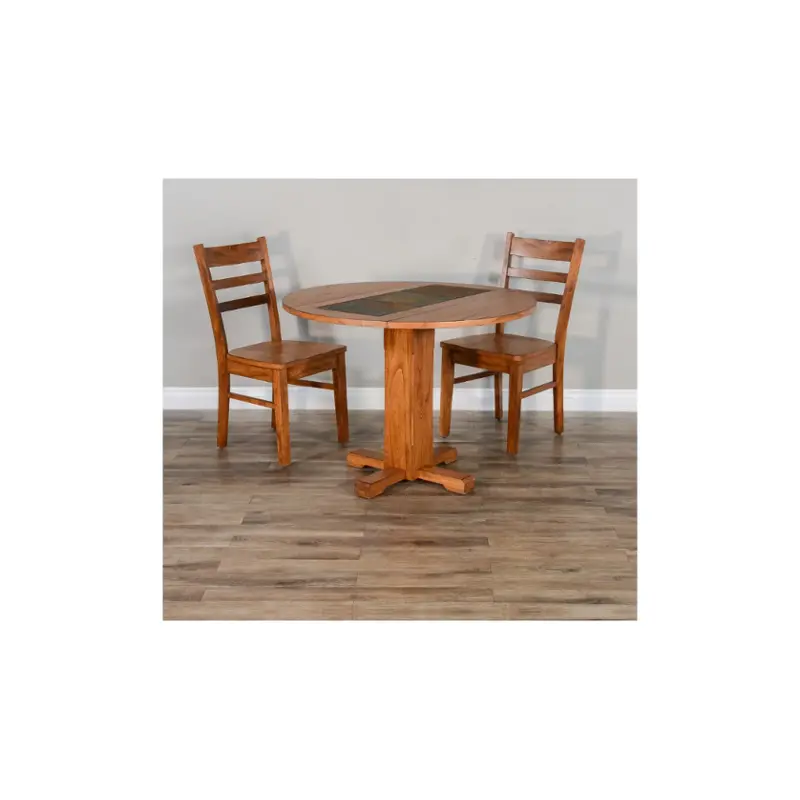 1223ro2-t3 Sunny Designs Sedona Sedona Drop Leaf Table With Slate