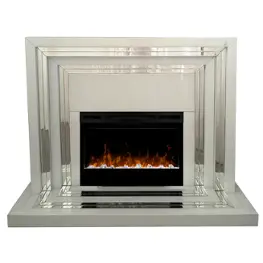 Fm2060-56-wh Cnc Industrial Home Entertainment Furniture Fireplace