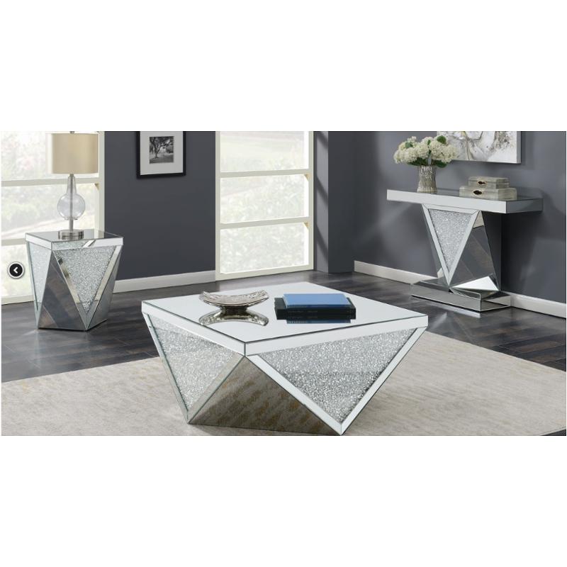 T921801 Cnc Industrial Cocktail Table Diamond Mirrored Cocktail