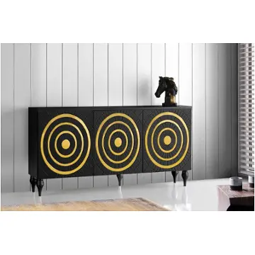 Myra-3dr-blk Modern Art Furniture Myra Dining Room Furniture Server