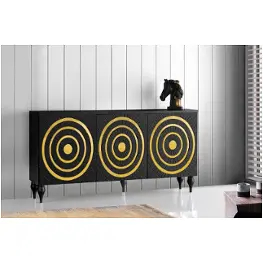 Myra-3dr-blk Modern Art Furniture Myra Dining Room Furniture Server