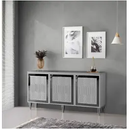 Giovanna-3dr-slv Modern Art Furniture Giovanna Dining Room Furniture Server