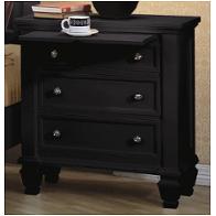 201322 Coaster Furniture Sandy Beach - Black Bedroom Furniture Nightstand