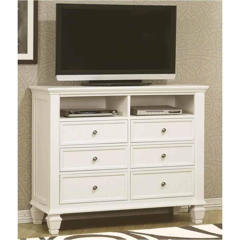 201306 Coaster Furniture Sandy Beach - White Bedroom Furniture Chest
