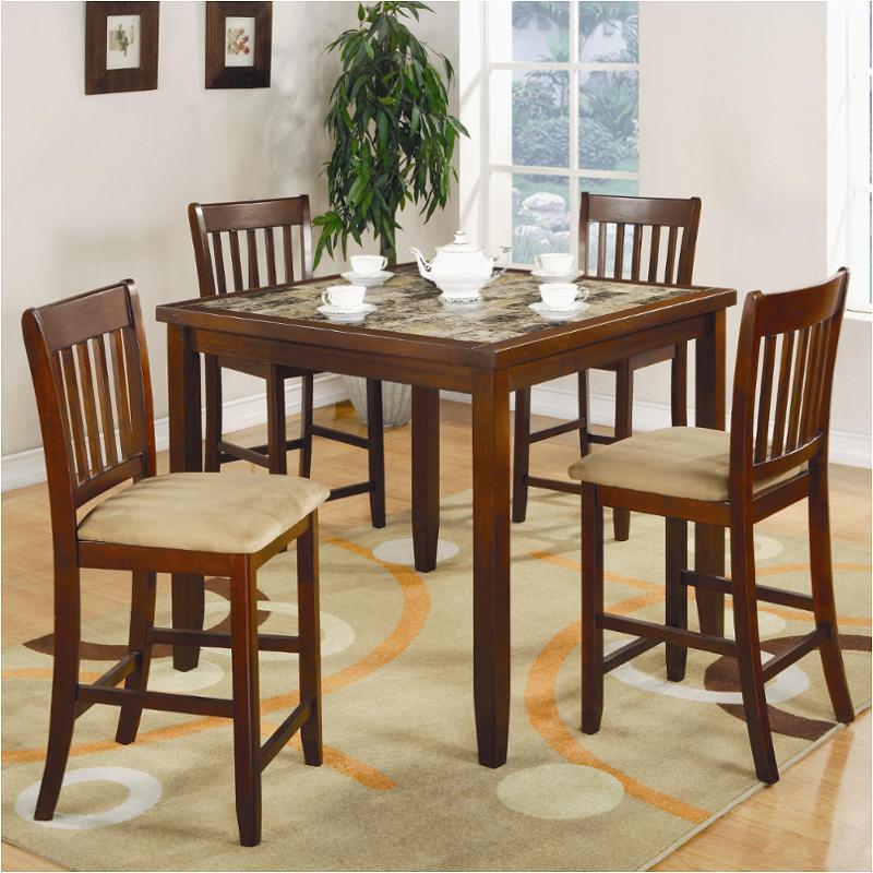 150154 Coaster Furniture 5pc Counter, Tall Dining Table And Chairs Set