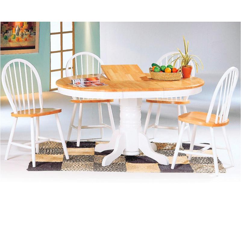 4254b1 Coaster Furniture Damen - White/natural Dining Room Furniture Dinette Table