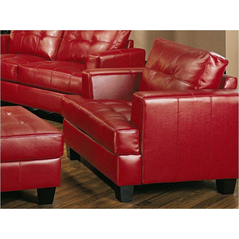 501833 Coaster Furniture Samuel Red, Samuel Leather Sofa