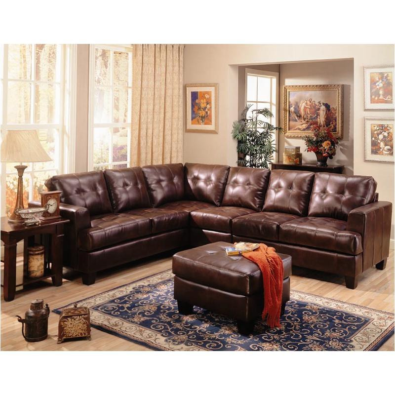 500911ac Coaster Furniture Samuel - Dark Brown Living Room Furniture Sectional