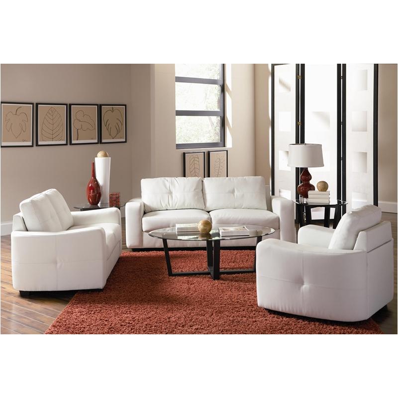 502711 Coaster Furniture Jasmine - White Living Room Furniture Sofa