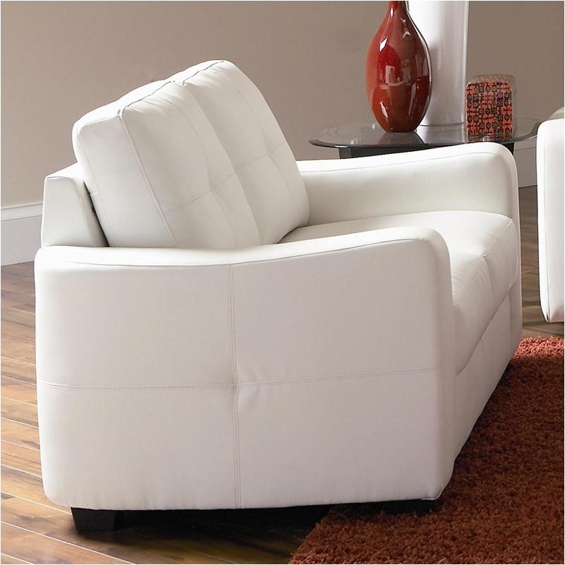 502712 Coaster Furniture Jasmine - White Living Room Furniture Loveseat