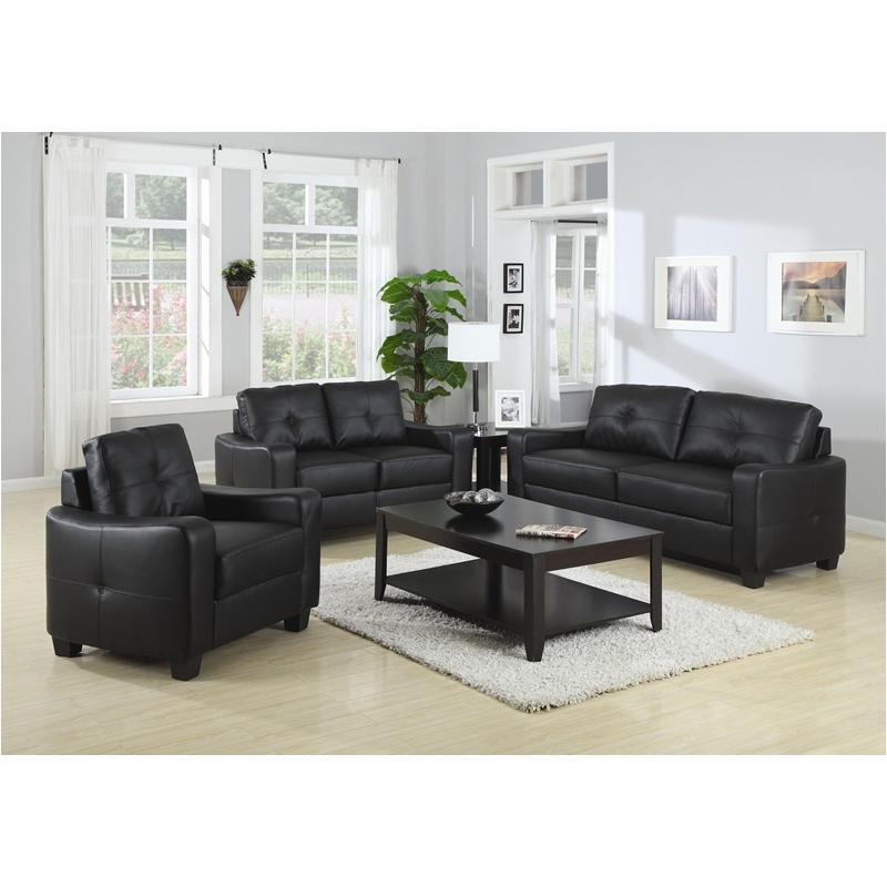 502721 Coaster Furniture Jasmine - Black Living Room Furniture Sofa