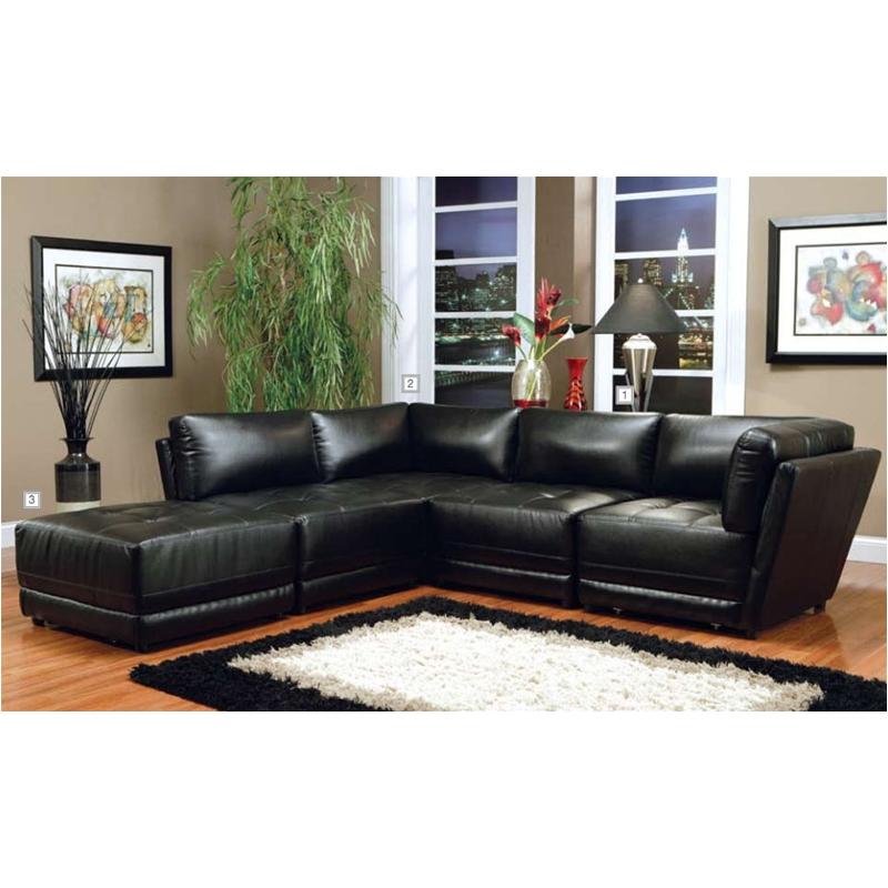 500892 Coaster Furniture Kayson - Black Living Room Furniture Sectional