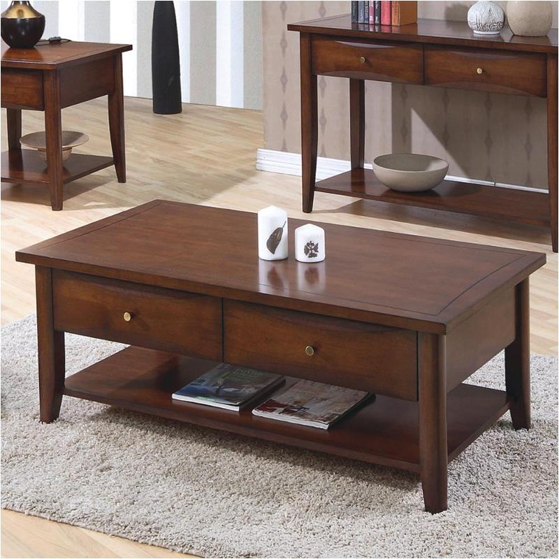 700958 Coaster Furniture Whitehall - Walnut Living Room Furniture Cocktail Table