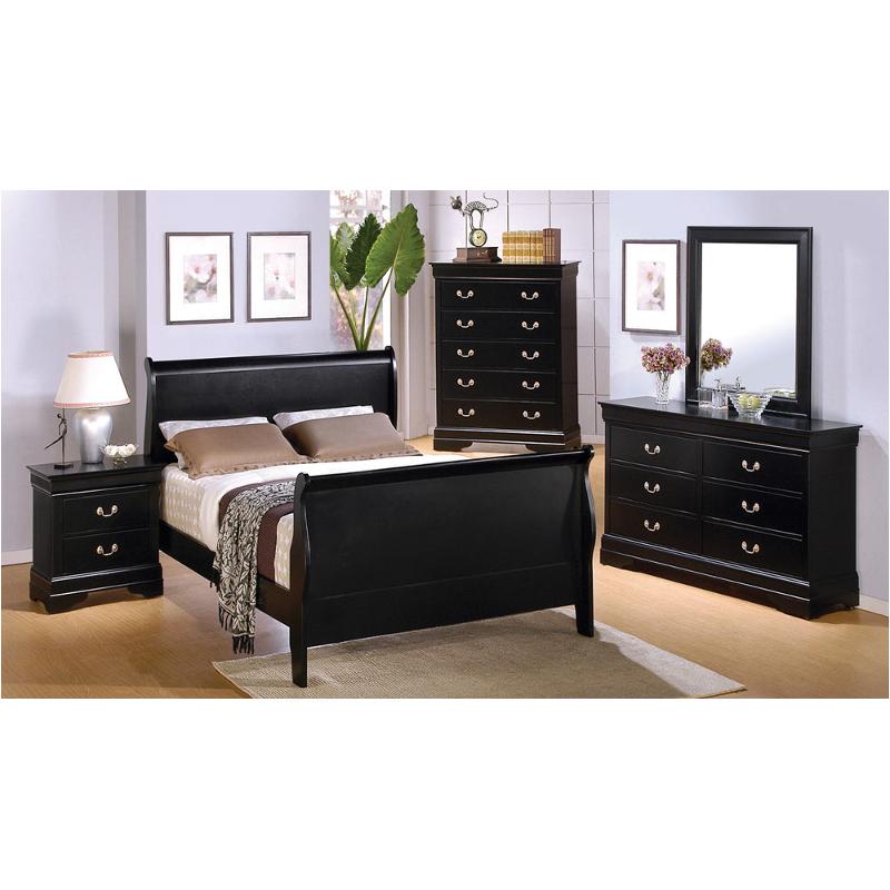 Louis Philippe Black Bedroom Set Coaster Furniture
